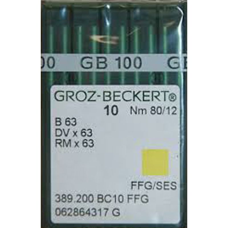 Иглы B63 FFG/SES, №80, GB, (1280KSP, DVx63), 1 уп.=10 шт.