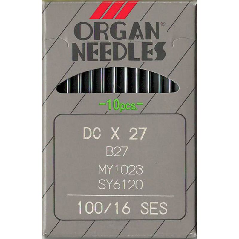 Иглы B27 FFG/SES, № 100, OR, (81x1, DCx27, DCx1, MY1023, SY6120), 1 уп.=10 шт.