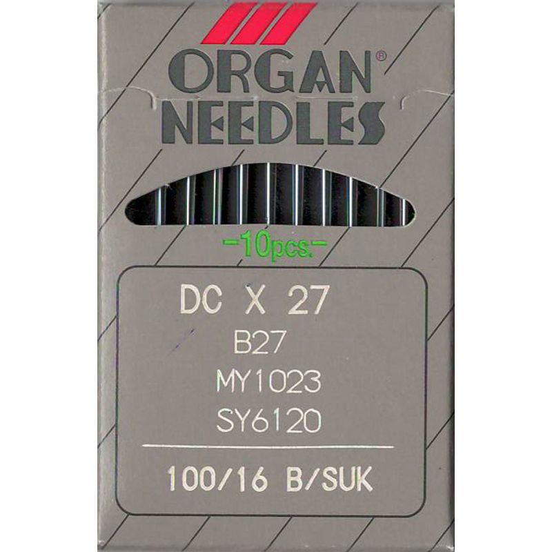 Иглы B27 FG / SUK, № 100, OR, (81x1, DCx27, DCx1, MY1023, SY6120), 1уп. = 10шт
