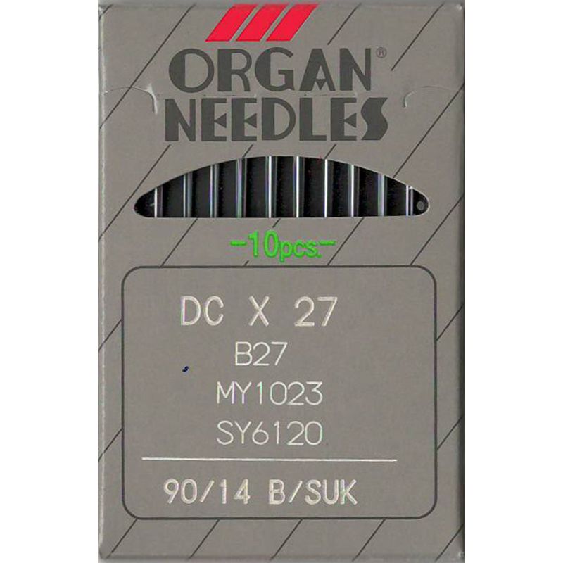 Иглы B27 FG/SUK, № 90, OR, (81x1, DCx27, DCx1, MY1023, SY6120), 1 уп.=10 шт.