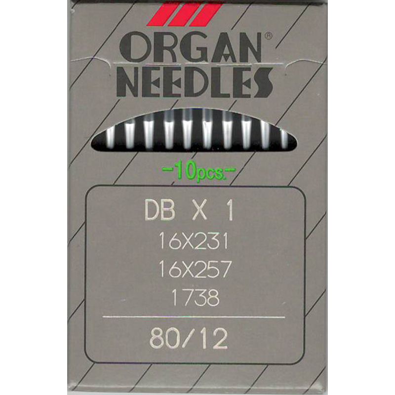 Иглы DBx1 R, № 80, OR, (1738, 16x257, 71x1, 16x231, 287WH, DBx257), 1 уп.=10 шт.