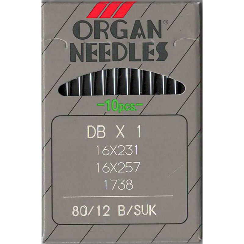 Иглы DBx1 FG/SUK, № 80, OR, (1738, 16x257, 71x1, 16x231, 287WH, DBx257), 1 уп.=10 шт.