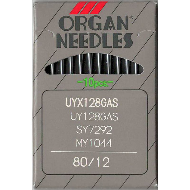 Иглы UY128GAS R, № 80, OR, (UY128GBS, 1280, 149x3, 149x31, TVx3), 1 уп.=10 шт.