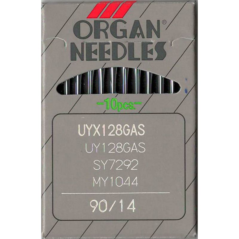 Иглы UY128GAS R, № 90, OR, (UY128GBS, 1280, 149x3, 149x31, TVx3), 1 уп.=10 шт.