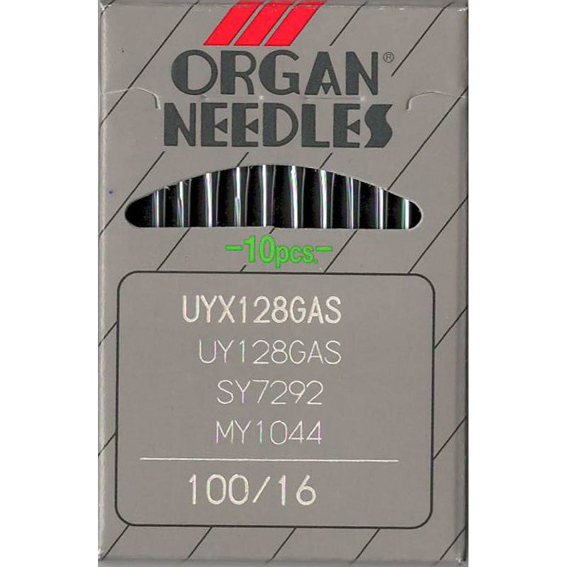 Иглы UY128GAS R, №100, OR, (UY128GBS, 1280, 149x3, 149x31, TVx3), 1 уп.=10 шт.