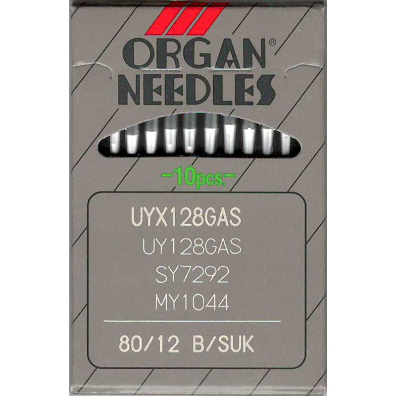 Иглы UY128GAS FG / SUK, № 80, OR, (UY128GBS, 1280, 149x3, 149x31, TVx3), 1уп. = 10шт
