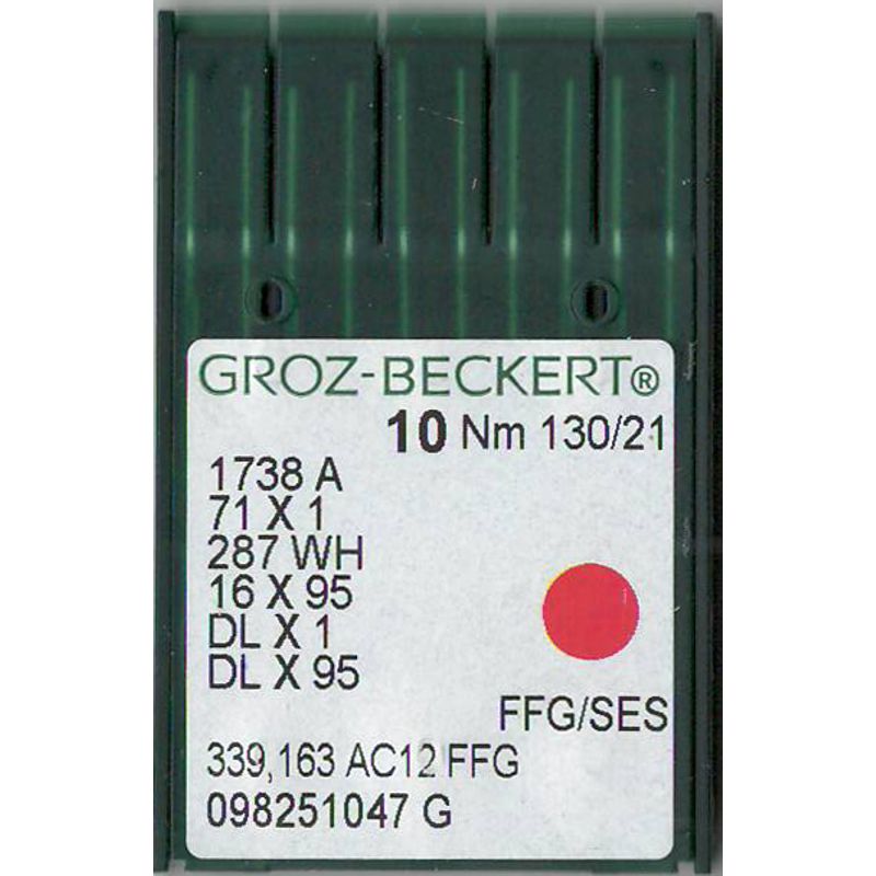 Иглы 1738A FFG/SES N130, GB, (71x1, DLx1, 287WH, 16x95, DLx95, Bx257), 1 уп.=10 шт.