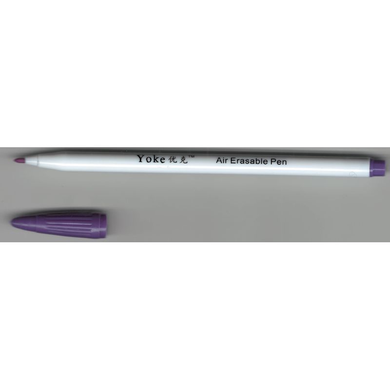 Маркер для разметки на ткани исчезающий на воздухе, смывается водой, Yoke, (12 шт/пак), фиолетовый