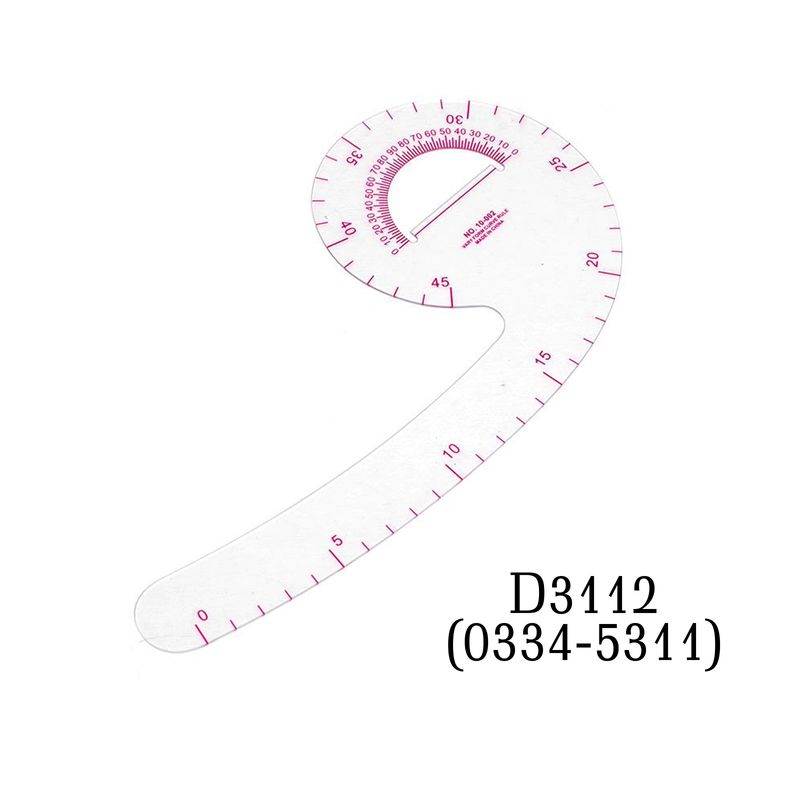 Линейка-лекало портняжное выгнутое 45см, 10-002, D3112 (0334-5311) /6045
