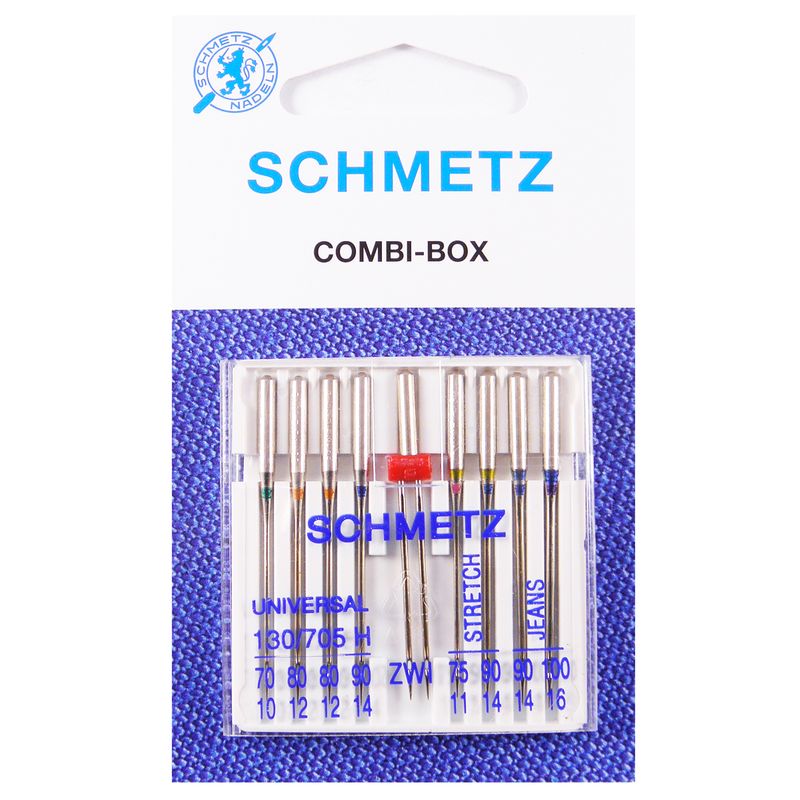Иглы комби, SC, 130/705Н 70/10(1); 80/12(2); 90/14(1); ZWI; S75/11(1); 90/14(1); J90/14(1); 100/16(1)1уп=9щ