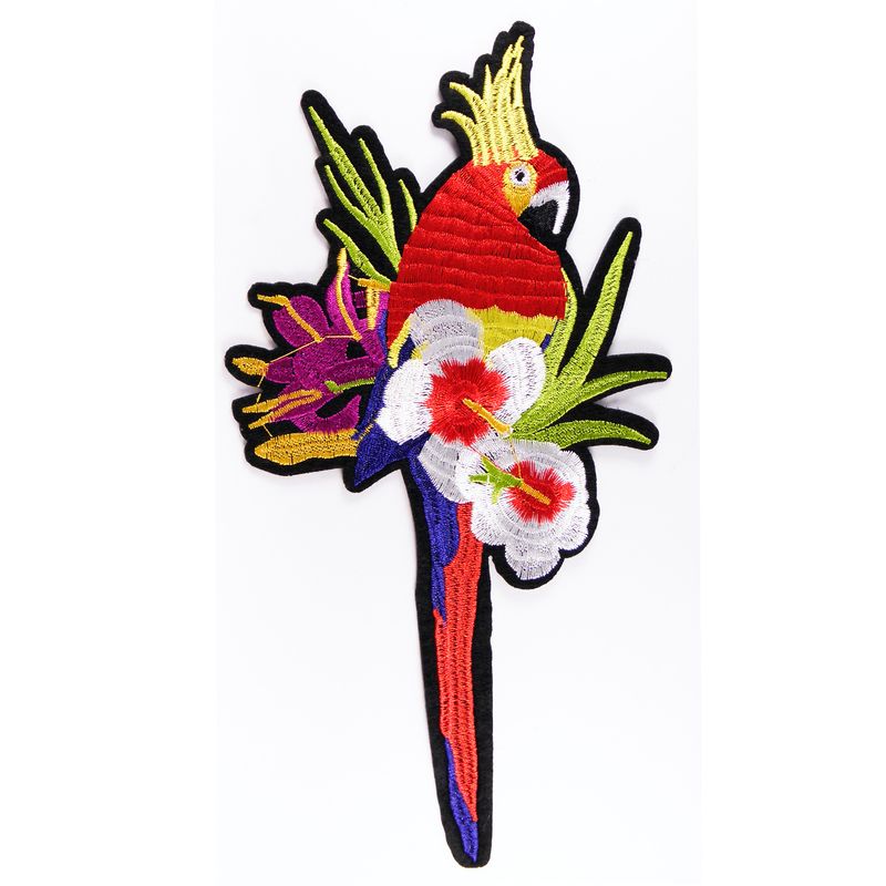 Нашивка патч, термоклеевая, 225мм х 120мм, (Попугай)