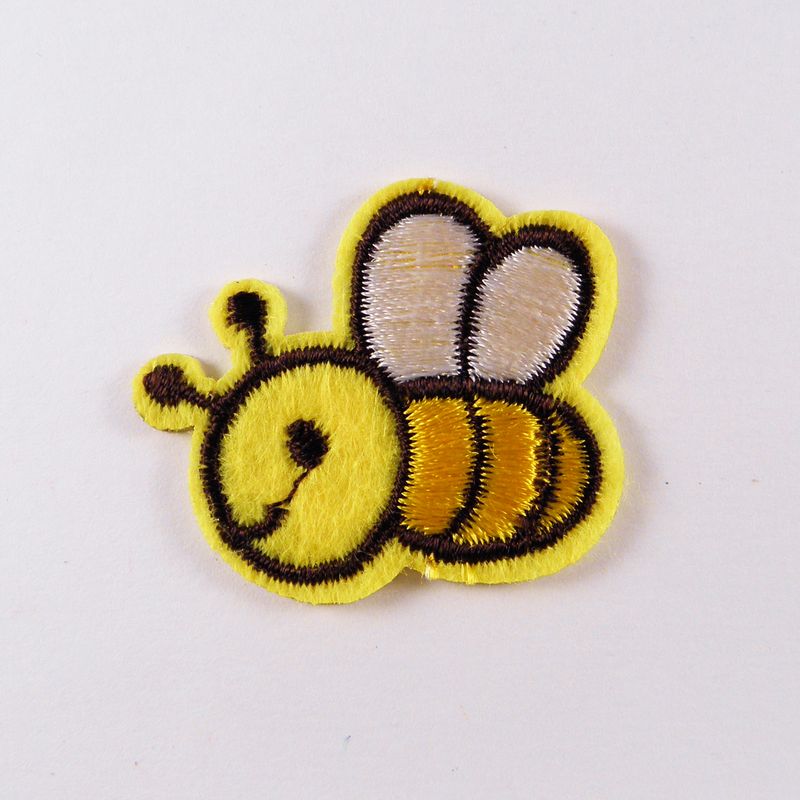 Нашивка патч, термоклеевая, 30мм х 36мм, (Пчелка)