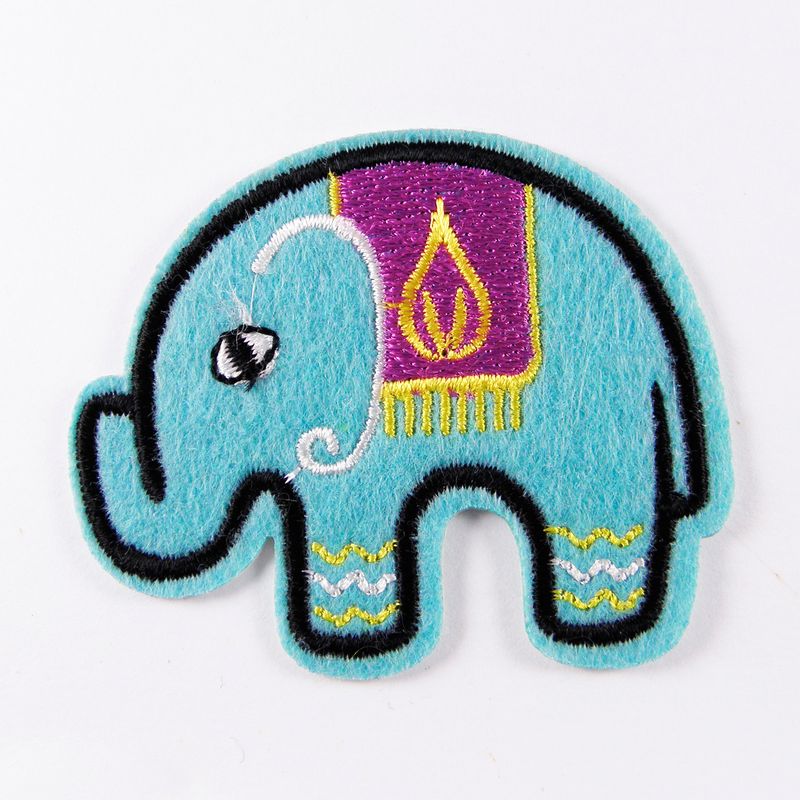 Нашивка патч, термоклеевая, 48мм х 60мм, (Слоник)