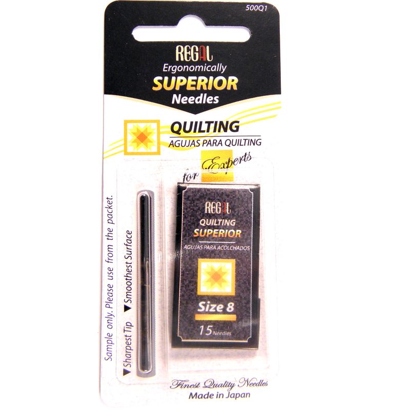 Иглы для стежков, квилтинга (Quilting), № 8, 0, 61x28, 60мм, сер. ушко, 500Q1, (16шт)