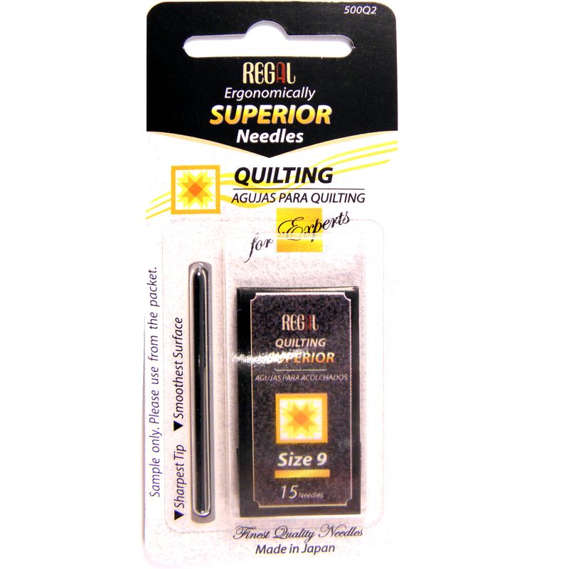 Иглы для стежков, квилтинга (Quilting), № 9, 0, 53x27, 00мм, серебряное ушко, 500Q2, (16шт)