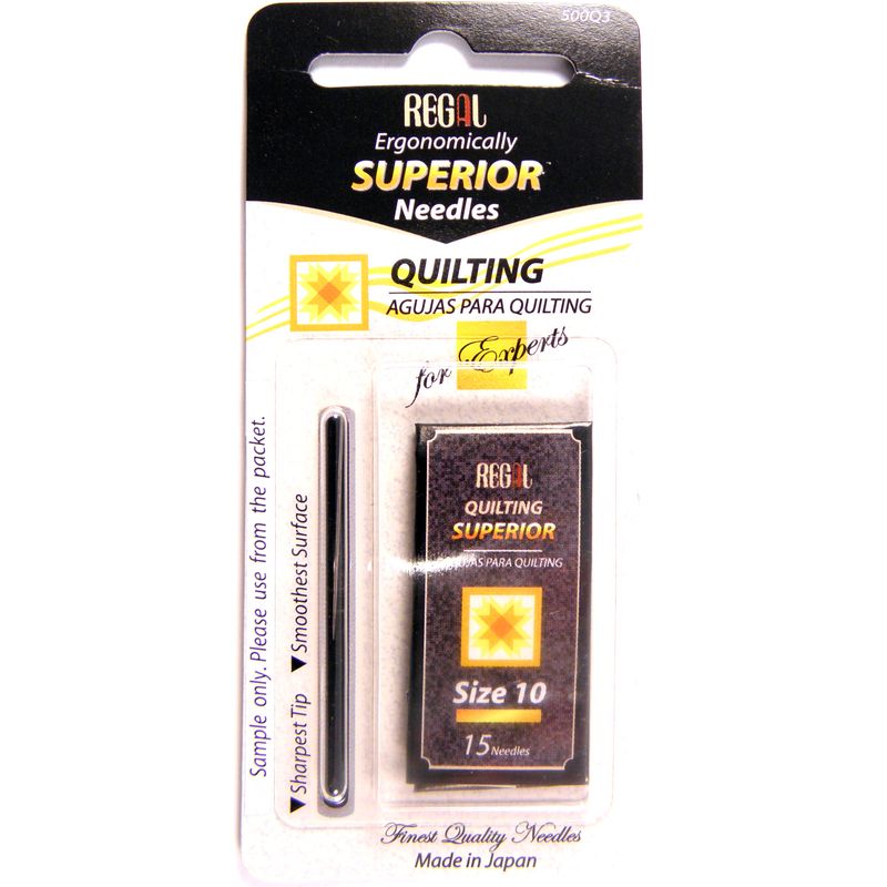 Иглы для стежков, квилтинга (Quilting), №10, 0, 46x25, 40мм, сер. ушко, 500Q3, (16шт)