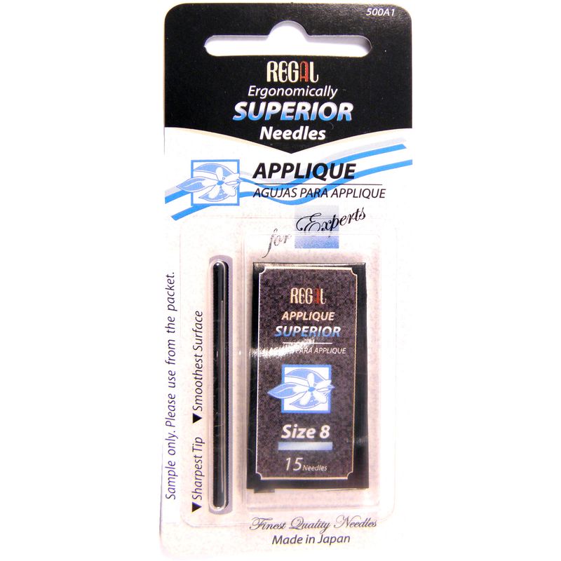 Иглы для аппликаций (Applique), №8, 0, 61x36, 50мм, серебряное ушко, 500A1, (16шт)