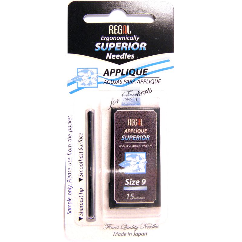 Иглы для аппликаций (Applique), № 9, 0, 53x34, 90мм, серебряное ушко, 500A2, (16шт)