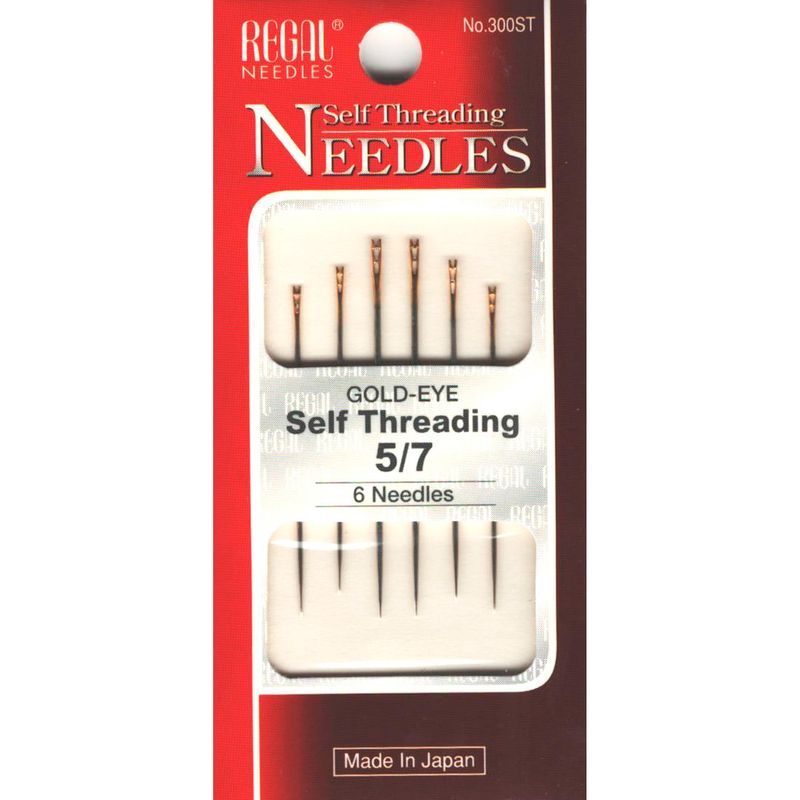 Иглы самовдевающиеся (Self Threading), № 5/7, золотое ушко, 300ST (6 шт)