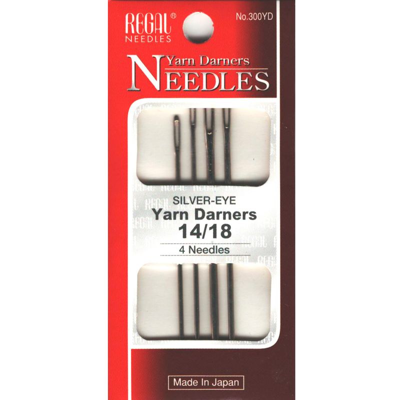 Иглы для пряжи (Yarn Darners), № 14/18, серебряное ушко, 300YD (4 шт)