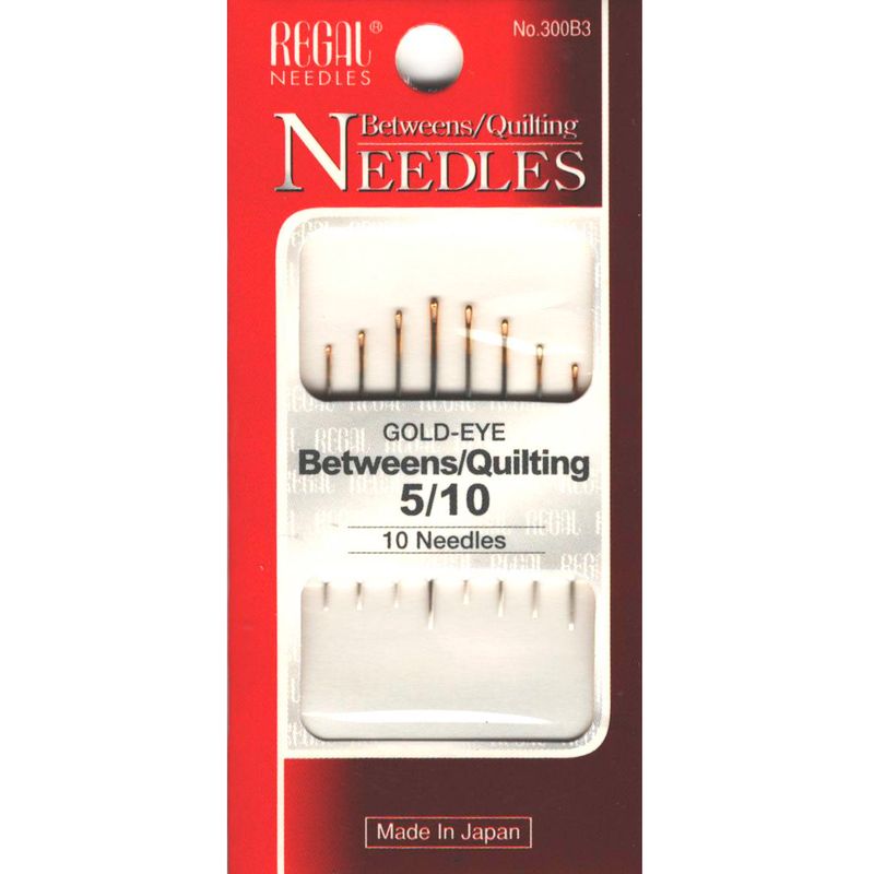 Иглы для стежков, квилтинга (Betweens / Quilting), № 5/10, золотое ушко, 300B3, (10шт)