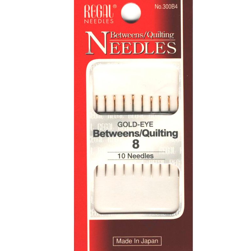 Иглы для стежков, квилтинга (Betweens / Quilting), № 8, золотое ушко, 300B4, (10шт)