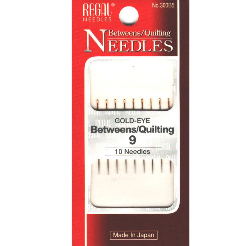 Иглы для стежков, квилтинга (Betweens / Quilting), № 9, золотое ушко, 300B5, (10шт)