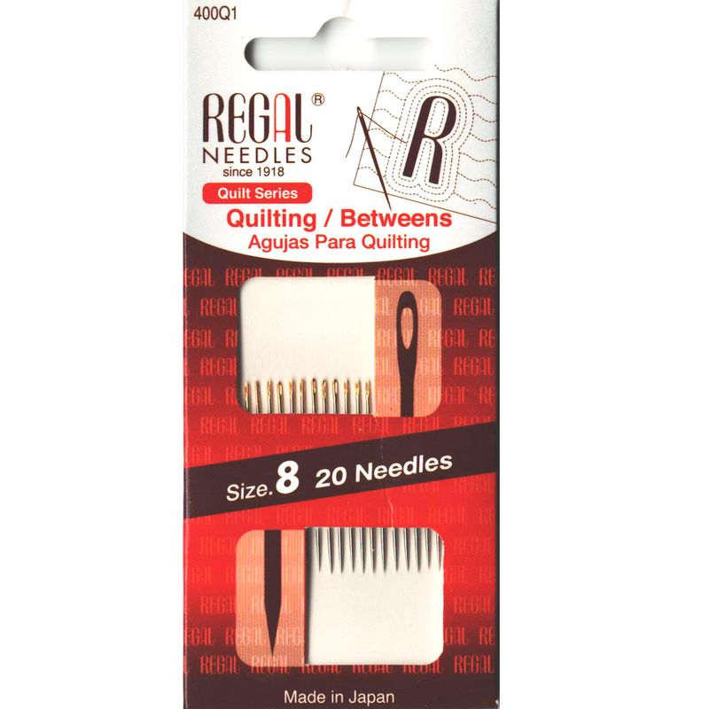 Иглы для стежков, квилтинга (Quilting / Between), № 8, золотое ушко, 0, 61x28, 60мм, 400Q1, (20шт)