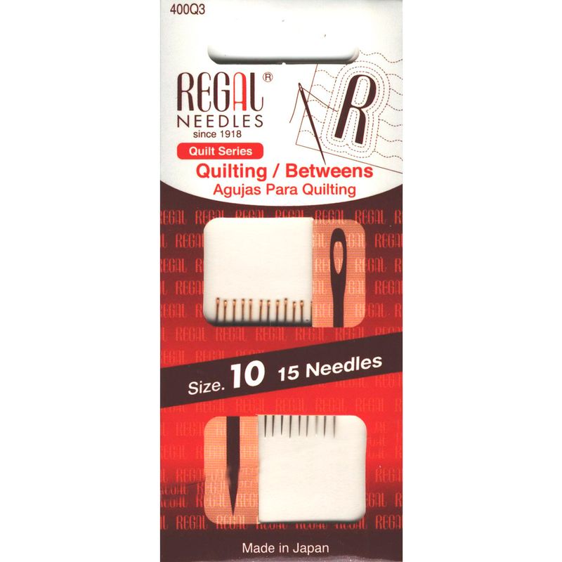 Иглы для стежков, квилтинга (Quilting / Between), №10, зол. ушко, 0, 46x25, 40мм, 400Q3, (15шт)