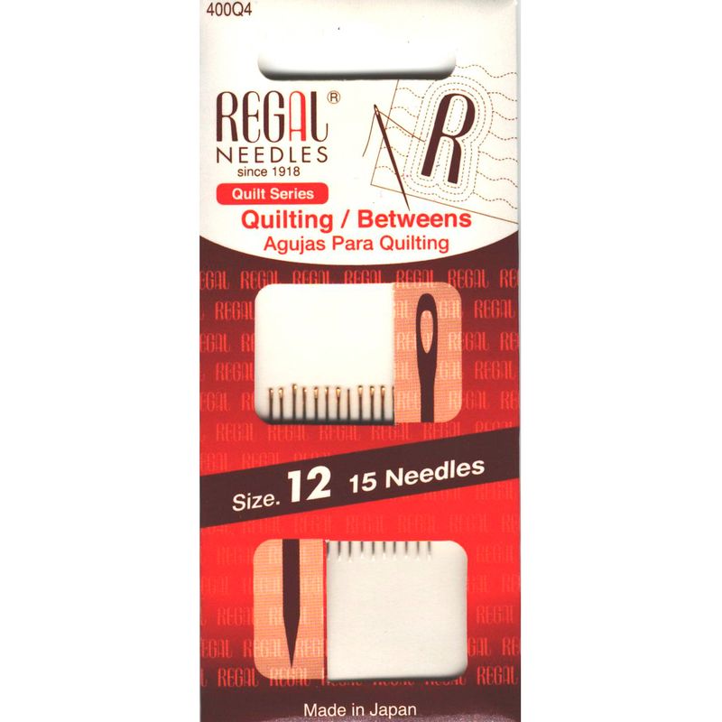 Иглы для стежков, квилтинга (Quilting / Between), №12, зол. ушко, 0, 53x24, 40мм, 400Q4, (15шт)