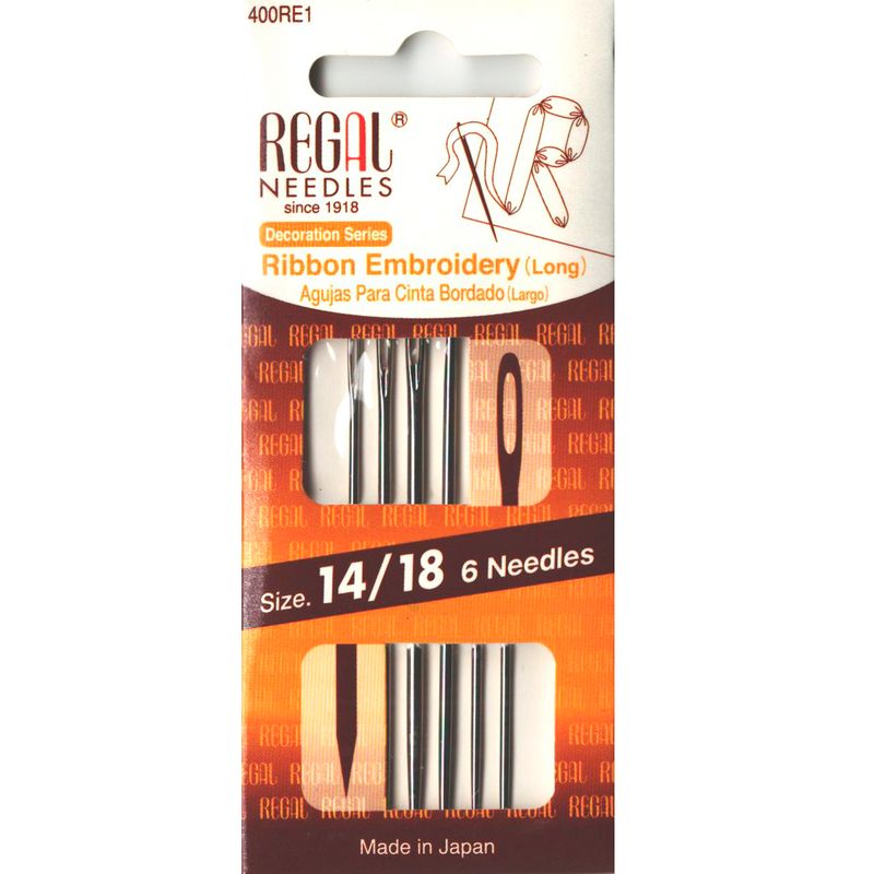 Иглы для вышивания лентами (краткая) (RibbonEmbroideryShort), № 14/18, серебряное ушко, 400RE1, (6шт)