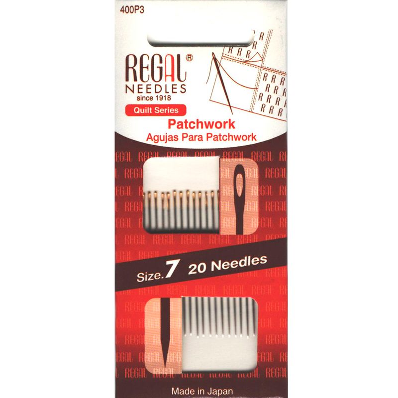 Иглы для пэчворка (Patchwork), № 7, золотое ушко, 0, 69x38, 10мм, 400P3, (20шт)