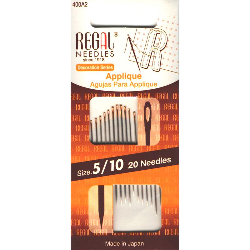 Иглы для аппликаций (Applique), № 5/10, золотое ушко, 400A2, (20шт)