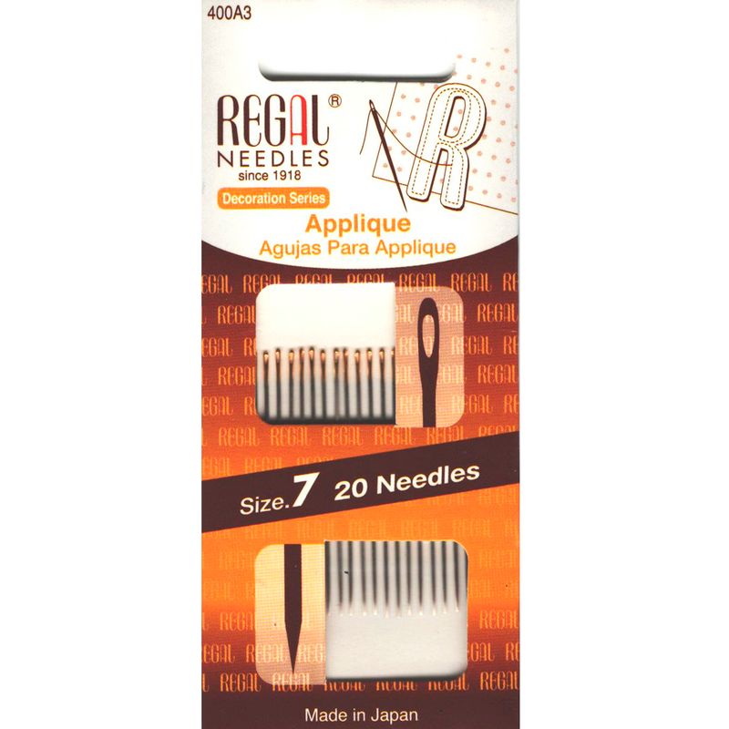 Иглы для аппликаций (Applique), № 7, золотое ушко, 0, 69x38, 10мм, 400A3, (20шт)