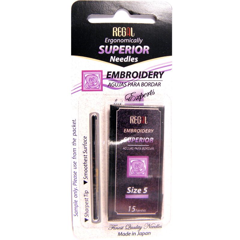 Иглы для вышивания (Embroidery), № 5, 0, 84x41, 30мм, серебряное ушко, 500E2, (16шт)