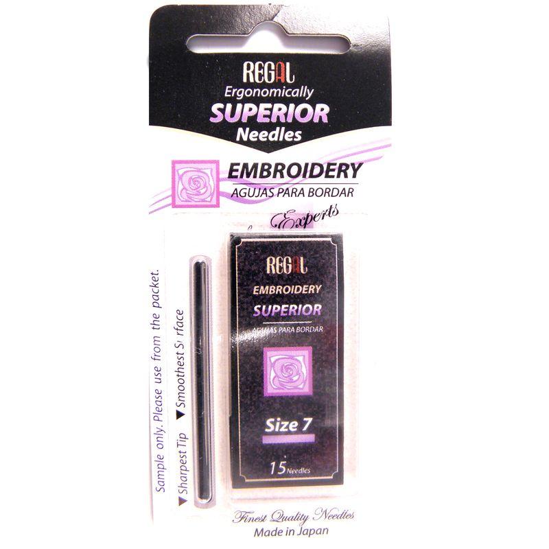 Иглы для вышивания (Embroidery), № 7, 0, 69x38, 10мм, серебряное ушко, 500E3, (16шт)