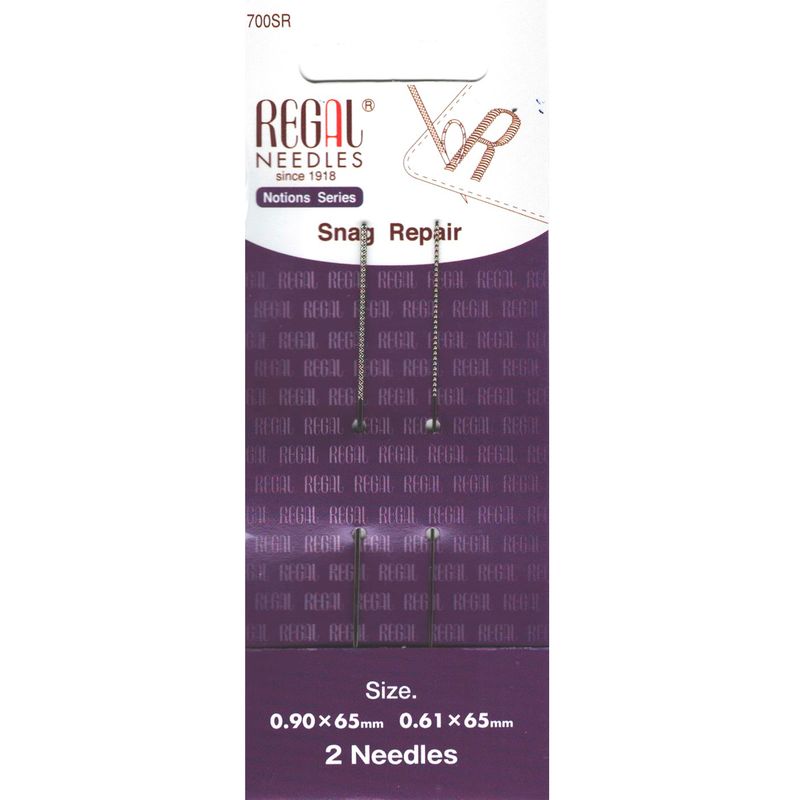Иглы для уборки затяжек (Snag Repair), 0, 90 х 65мм / 0, 61 х 65мм, 700SR, (2шт)
