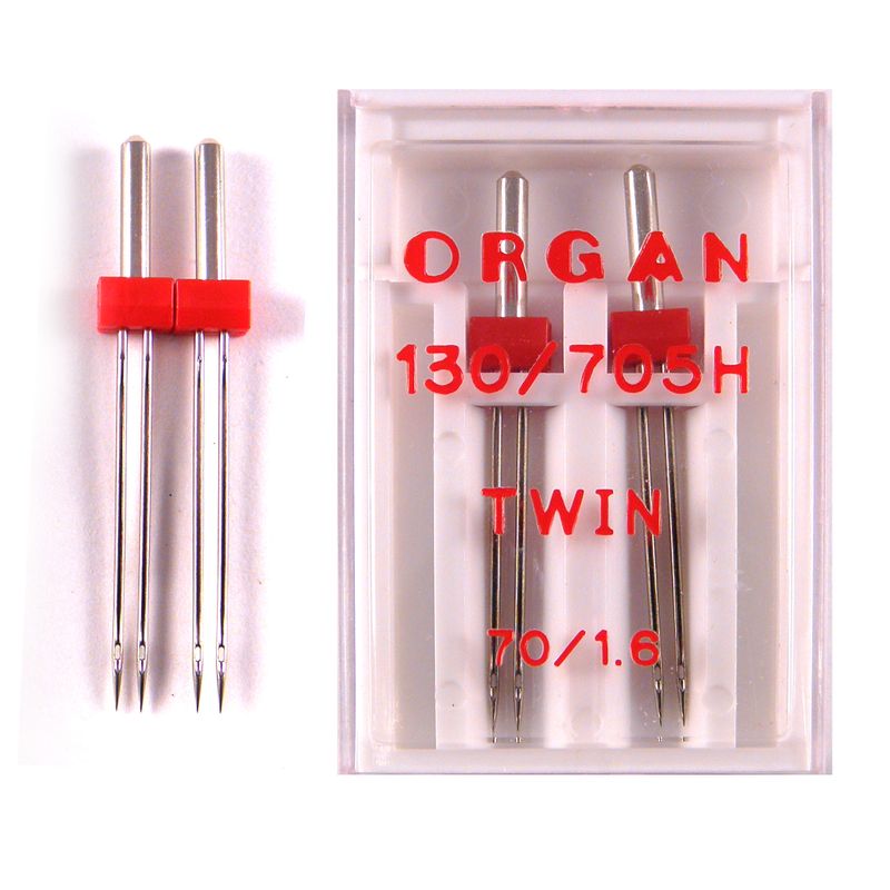 Иглы универсальные двойные №1, 6/70, OR, (130 / 705H), 1уп. = 2шт