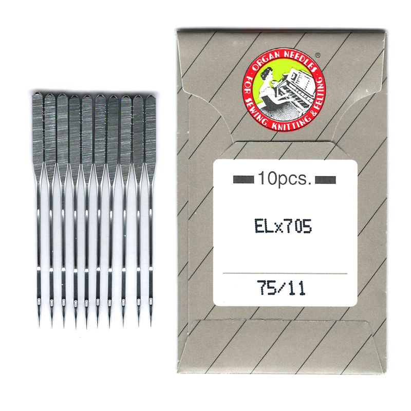 Иглы для оверлока № 75/11, OR, (ELx705 Chromium), 1уп. = 10шт, бумага