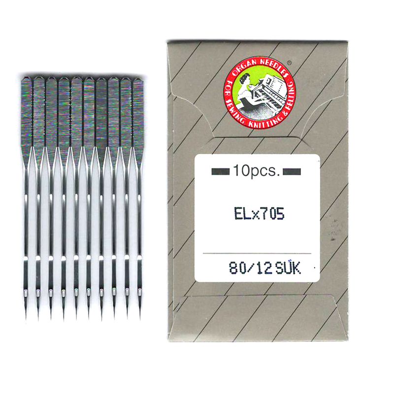 Иглы для оверлока № 80/12, OR, (ELx705 SUK Chromium), 1уп. = 10шт, бумага
