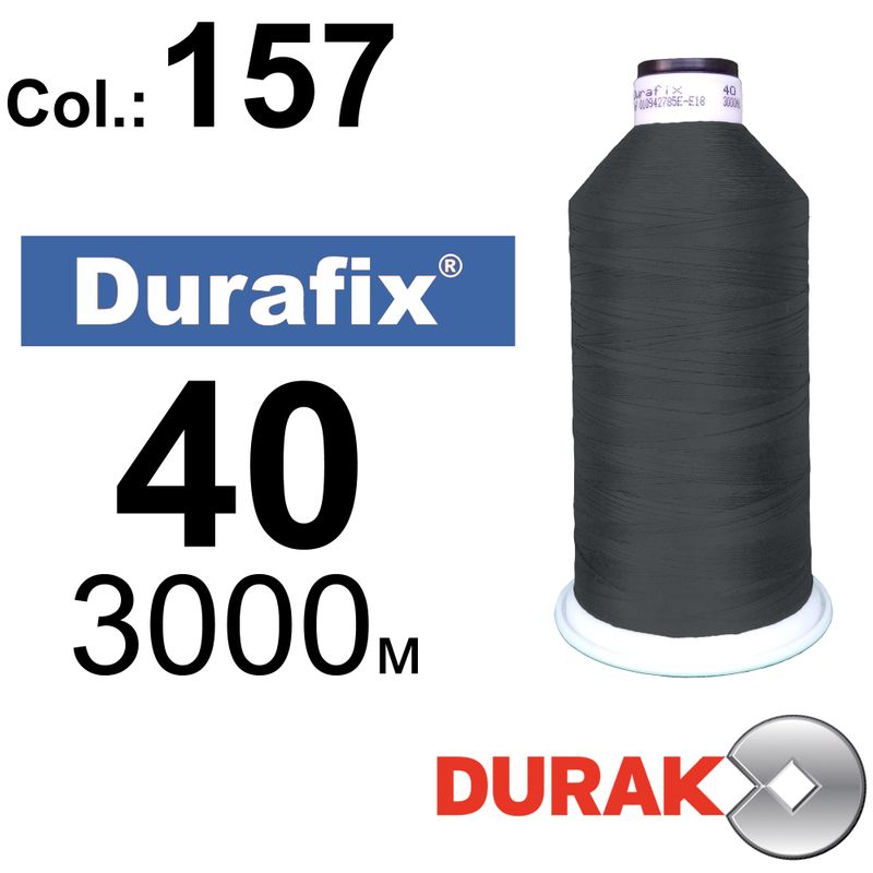 Нитки сверхпрочные, Durafix, полиэстер, N40 (60tex), длина 3000 м., цвет 06(157)-202 колонка 12