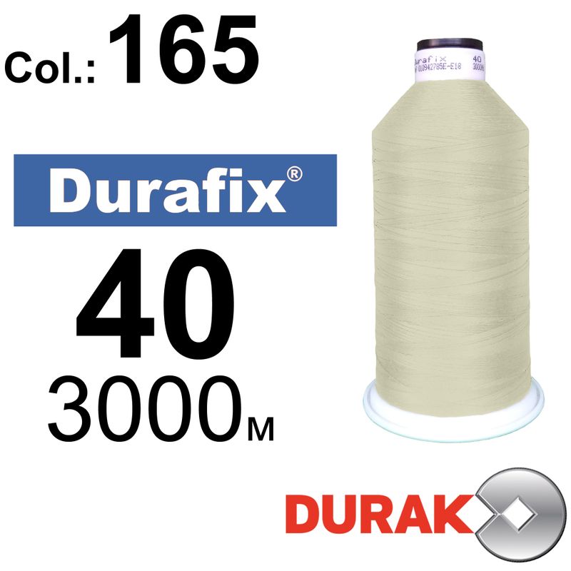 Нитки сверхпрочные, Durafix, полиэстер, N40 (60tex), длина 3000 м., цвет 08(165)-286 колонка 10