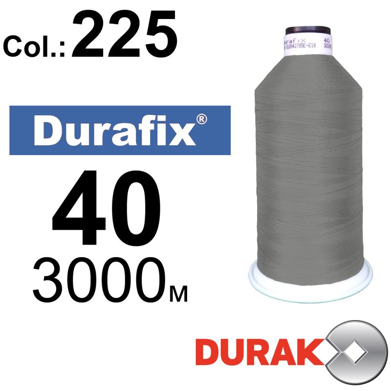 Нитки сверхпрочные, Durafix, полиэстер, N40 (60tex), длина 3000 м., цвет 10(225)-107 колонка 12