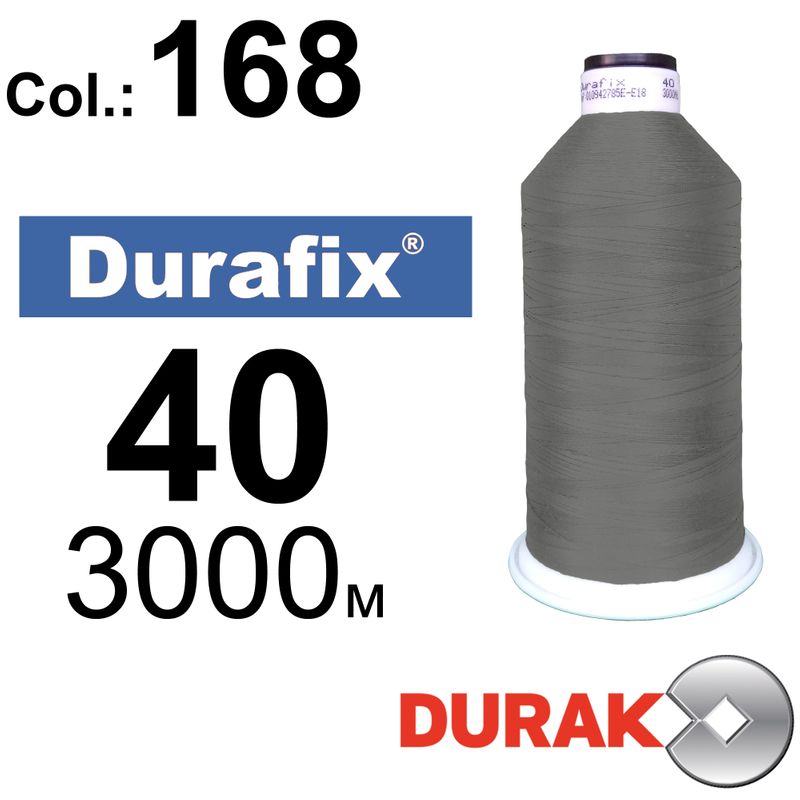 Нитки сверхпрочные, Durafix, полиэстер, N40 (60tex), длина 3000 м., цвет 11(168)-205 колонка 12