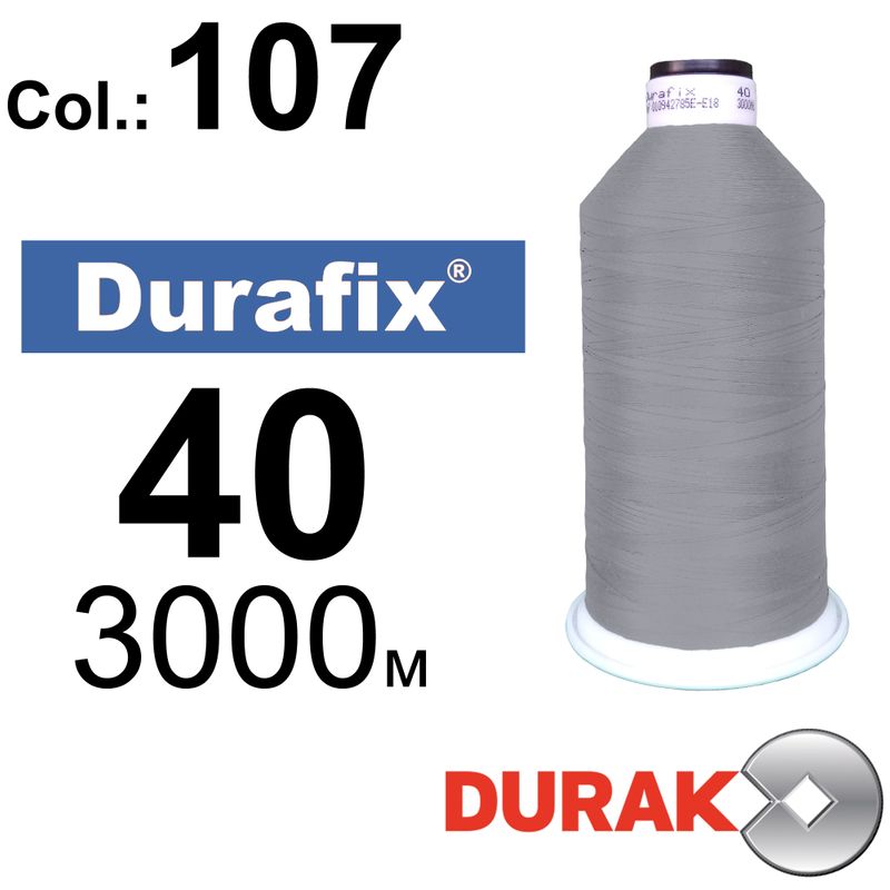 Нитки сверхпрочные, Durafix, полиэстер, N40 (60tex), длина 3000 м., цвет 13(107)-124 колонка 11