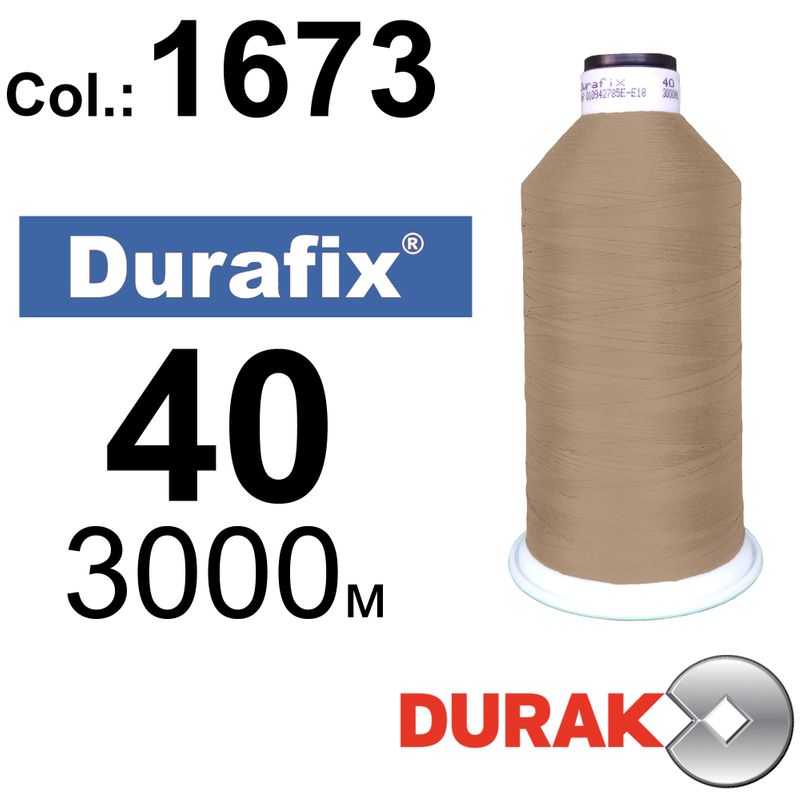 Нитки сверхпрочные, Durafix, полиэстер, N40 (60tex), длина 3000 м., цвет 24(1673)-167 колонка 10