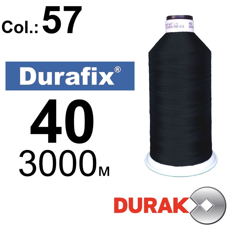 Нитки сверхпрочные, Durafix, полиэстер, N40 (60tex), длина 3000 м., цвет 31(57)-072 колонка 12