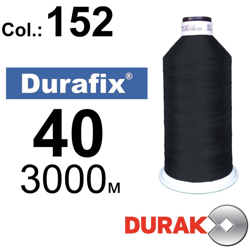 Нитки сверхпрочные, Durafix, полиэстер, N40 (60tex), длина 3000 м., цвет 36(152)-117 колонка 12