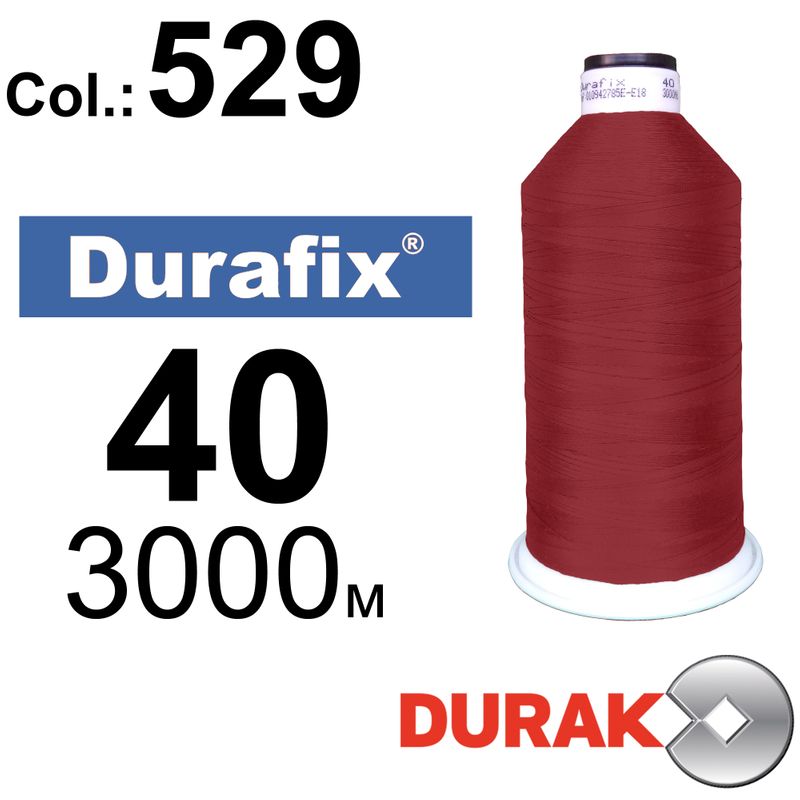 Нитки сверхпрочные, Durafix, полиэстер, N40 (60tex), длина 3000 м., цвет 39(529)-011 колонка 1