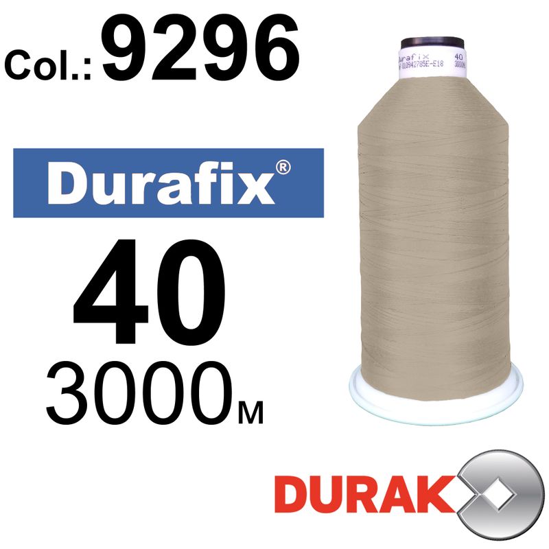 Нитки сверхпрочные, Durafix, полиэстер, N40 (60tex), длина 3000 м., цвет 45(9296)-98 колонка 10